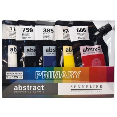 Fine art shop - Set Abstract Primary. 5 colours. 120 ml. Sennelier | totenart.com 