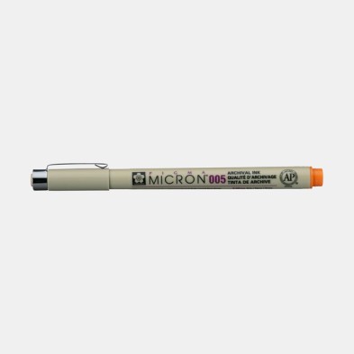 Fine art shop - Marker Pigma Micron Sakura 005, 0.20 mm. Oranje N. 5 | totenart.com