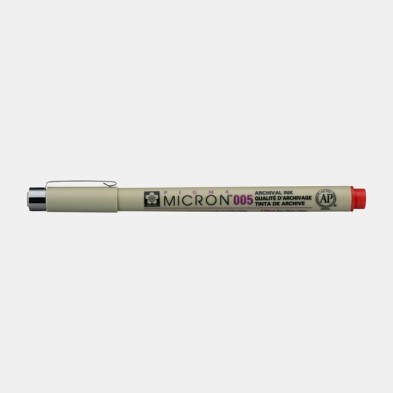 Fine art shop - Marker Pigma Micron Sakura 005, 0.20 mm. Red N. 19 | totenart.com