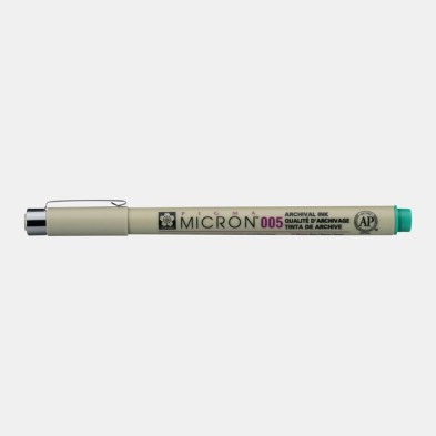 Fine art shop - Marker Pigma Micron Sakura 005, 0.20 mm. Green N. 29 | totenart.com