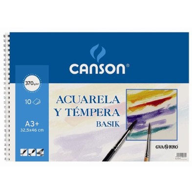 Basik Acuarela, Block 10 h., 370 gr., 32.5x46 cm.