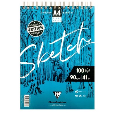  Fine art shop - Sketch Pad A4 with spiral, 90 gr. 100 s. Clairefontaine | totenart.com