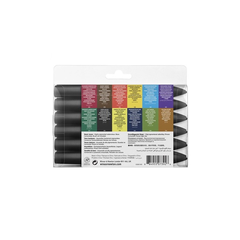 \nFine art shop - Set 12 watercolor Promarkers Winsor & Newton, basic tones | totenart.com