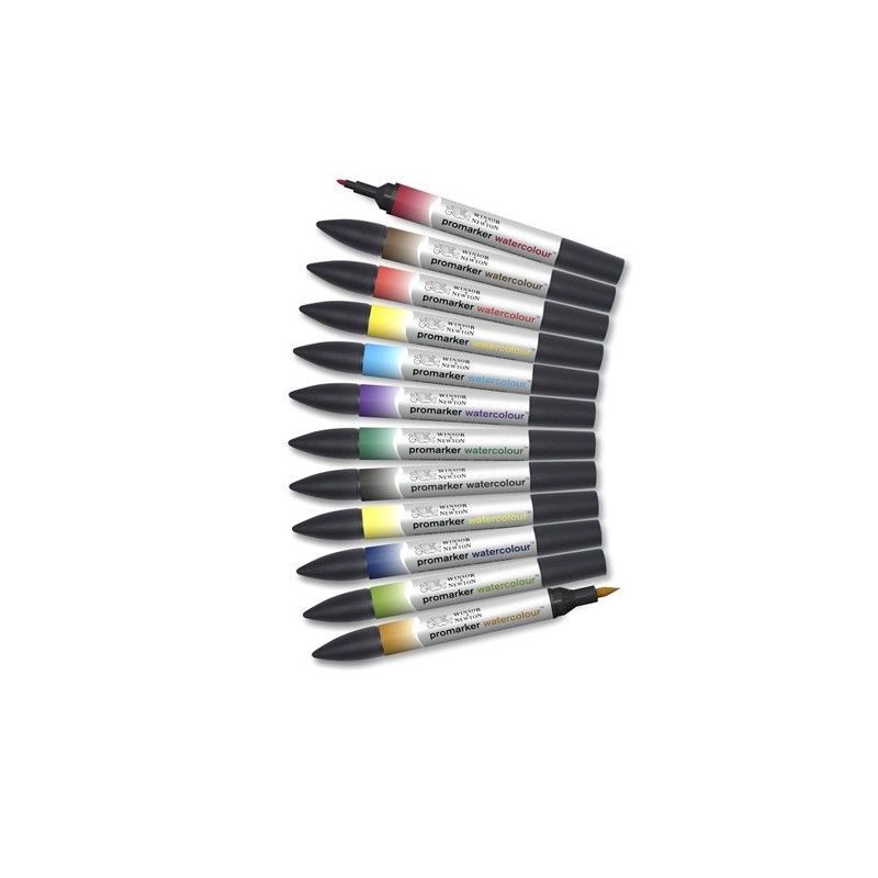 \nFine art shop - Set 12 watercolor Promarkers Winsor & Newton, basic tones | totenart.com