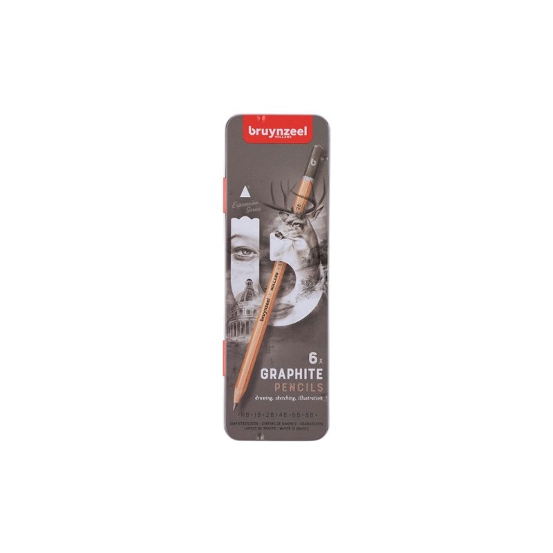  Fine art shop - Assorted drawing metal box Bruynzeel 6p. | totenart.com