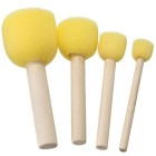  Fine art shop - Set 4 Round Foam Brushes, Art Creation | totenart.com