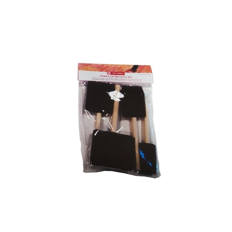  Fine art shop - Set 4 Flat Foam Brushes, Art Creation | totenart.com