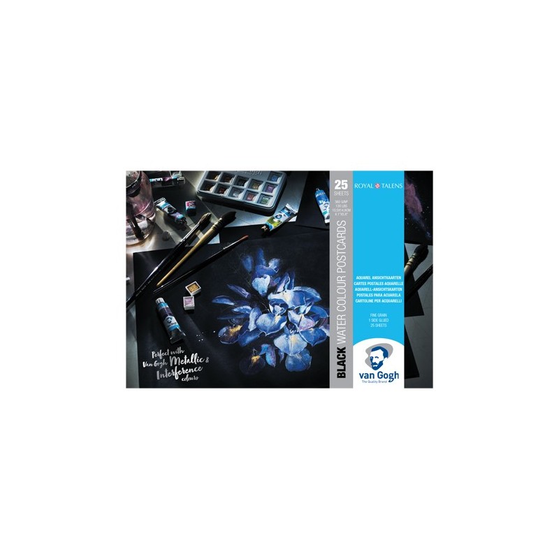  Fine art shop - Van Gogh Postcard Watercolor black paper 360 gr, 10.5x14.8, 25 sheets, fine grain | totenart.com