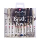 Fine art shop - Set Ecoline Brush Pen 10 ud GREYS | totenart.com