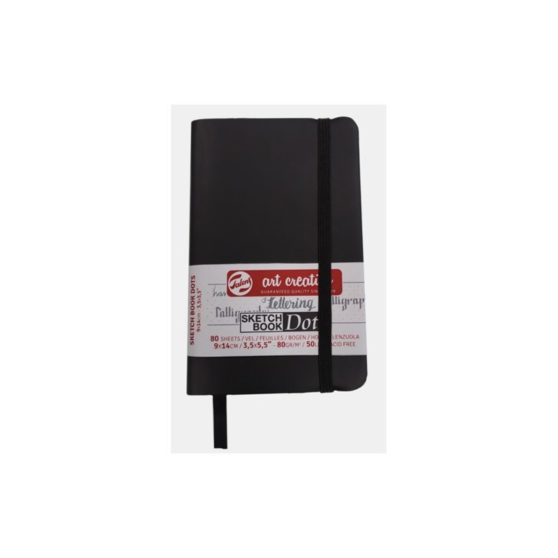  Fine art shop - ArtCreation NoteBook Dots, 9x14, elastic band, 80 s, 80 gr. | totenart.com