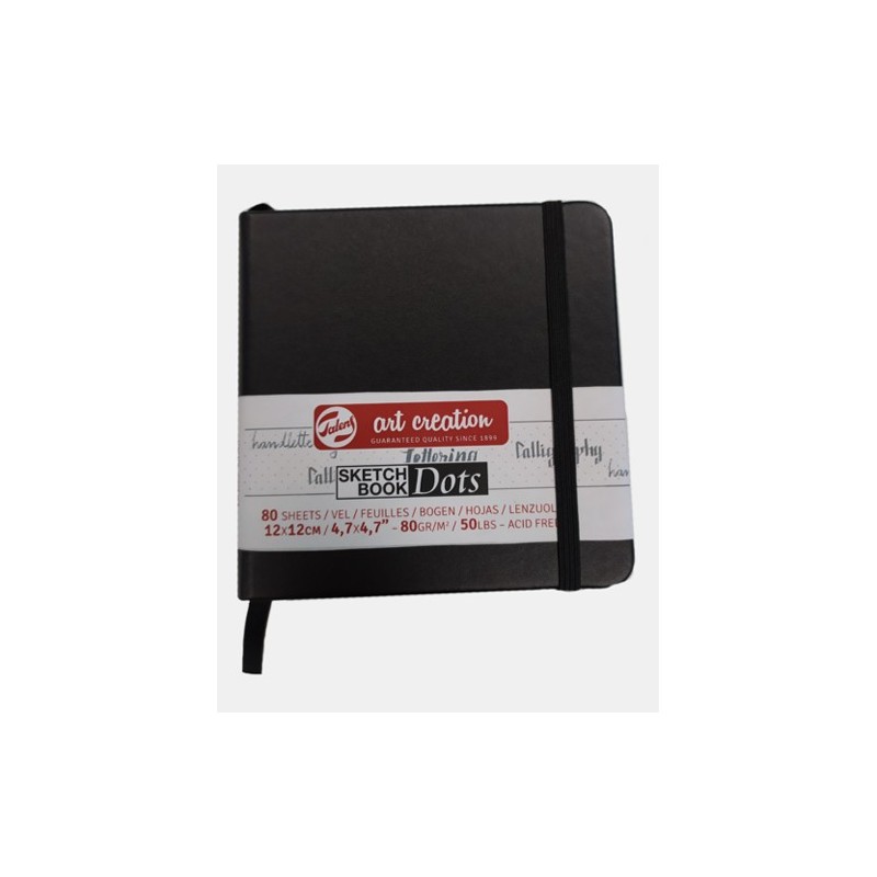  Fine art shop - ArtCreation NoteBook Dots, 12x12, elastic band, 80 s, 80 gr. | totenart.com