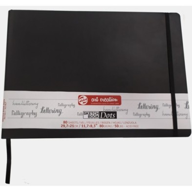  Fine art shop - ArtCreation NoteBook Dots, 29,7x21, elastic band, 80 s, 80 gr. | totenart.com