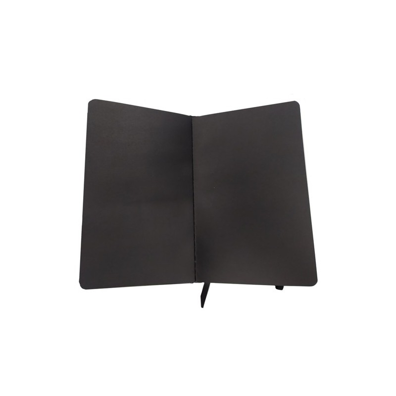  Fine art shop - ArtCreation NoteBook Black Sheets, 21x29,7, elastic band, 80 s, 140 gr. | totenart.com