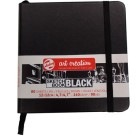  Fine art shop - ArtCreation NoteBook Black Sheets, 12x12, elastic band, 80 s, 140 gr. | totenart.com