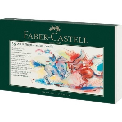  Fine art shop - Empty metal case for 36 pencils Faber Castell | totenart.com