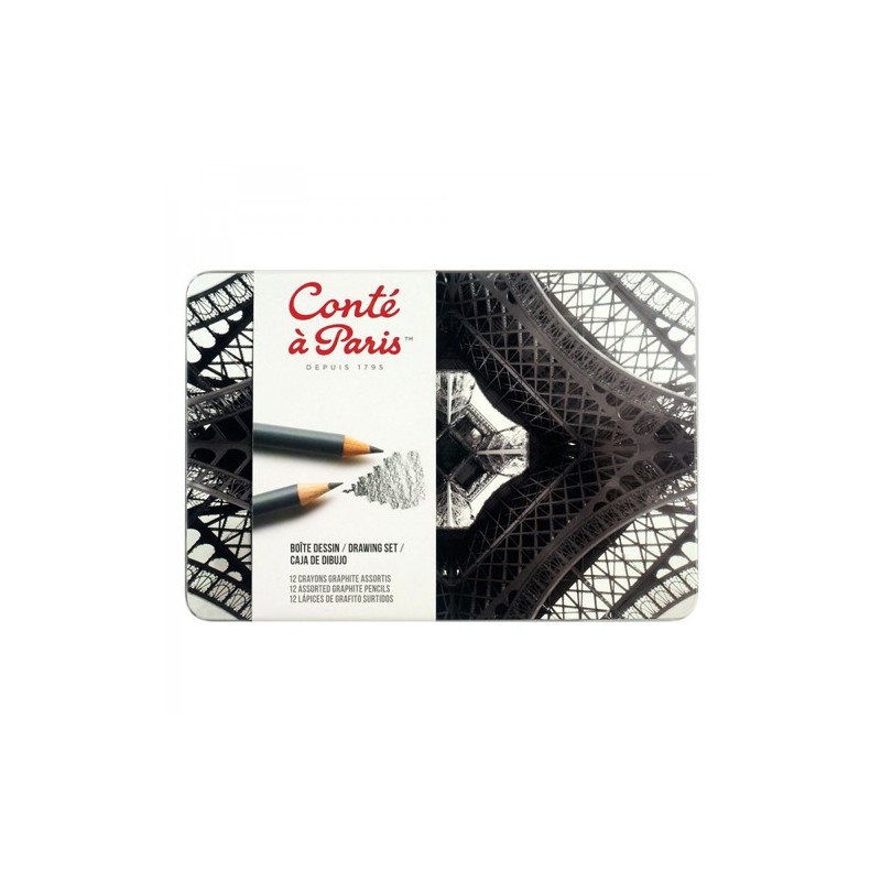 Fine art shop - Case 12 assorted graphite pencils, Conté à Paris | totenart.com