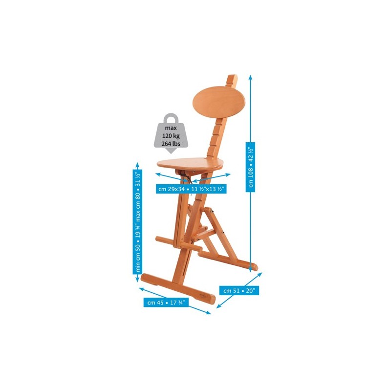 Fine art shop - Adjustable Stool M44 Mabef | totenart.com