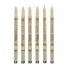 Set 6 rotuladores negros Pigma Micron Sakura (005, 01, 02, 03, 04 y 05) - totenart.com