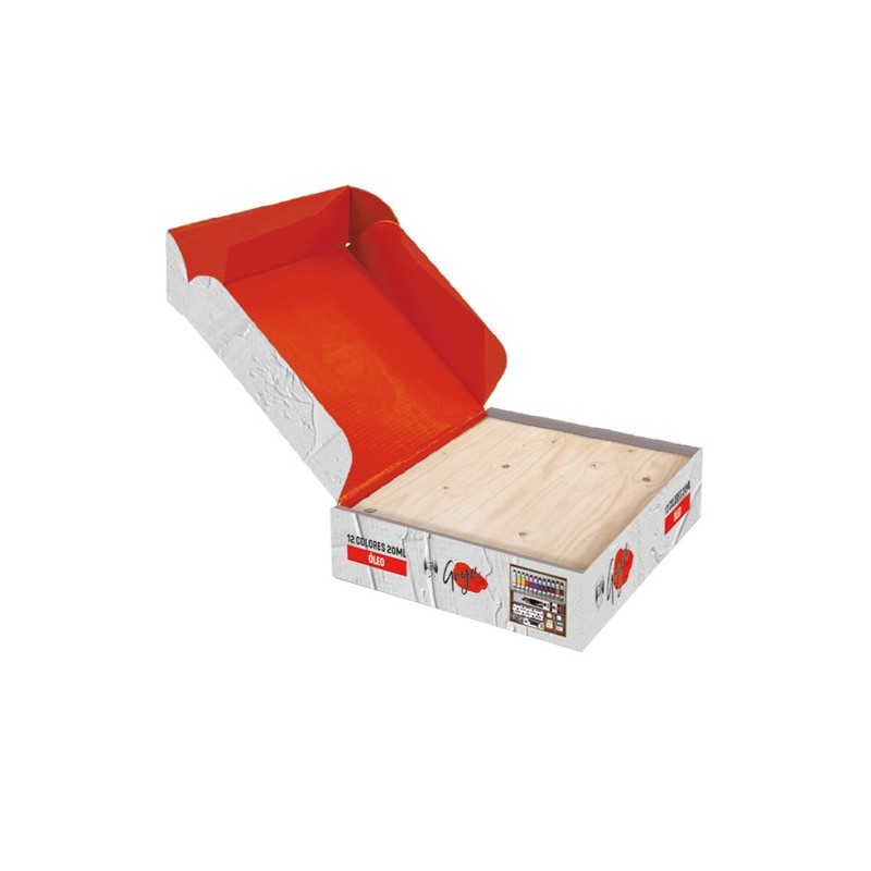 Oil Titan Extra thin, wooden box, 10 colours 40 ml.