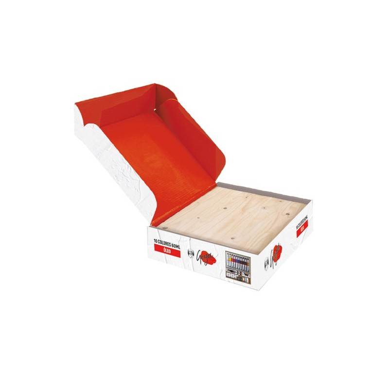 Oil Titan Extra thin, wooden box, 10 colours 40 ml.