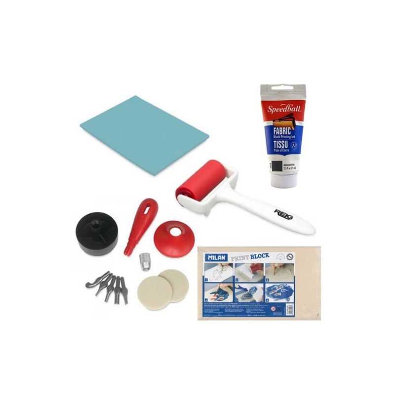 Fine art shop - Complete Textile Block-print Kit | totenart.com