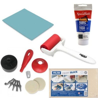 Fine art shop - Complete Textile Block-print Kit | totenart.com