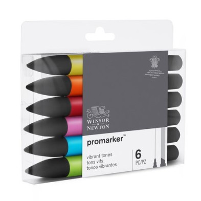\nFine art shop - Promarker markers Set 6 vibrant tones | totenart.com