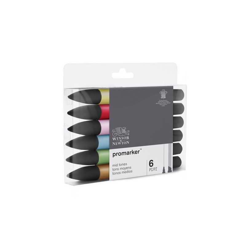 \nFine art shop - Promarker markers Set 6 mid tones | totenart.com