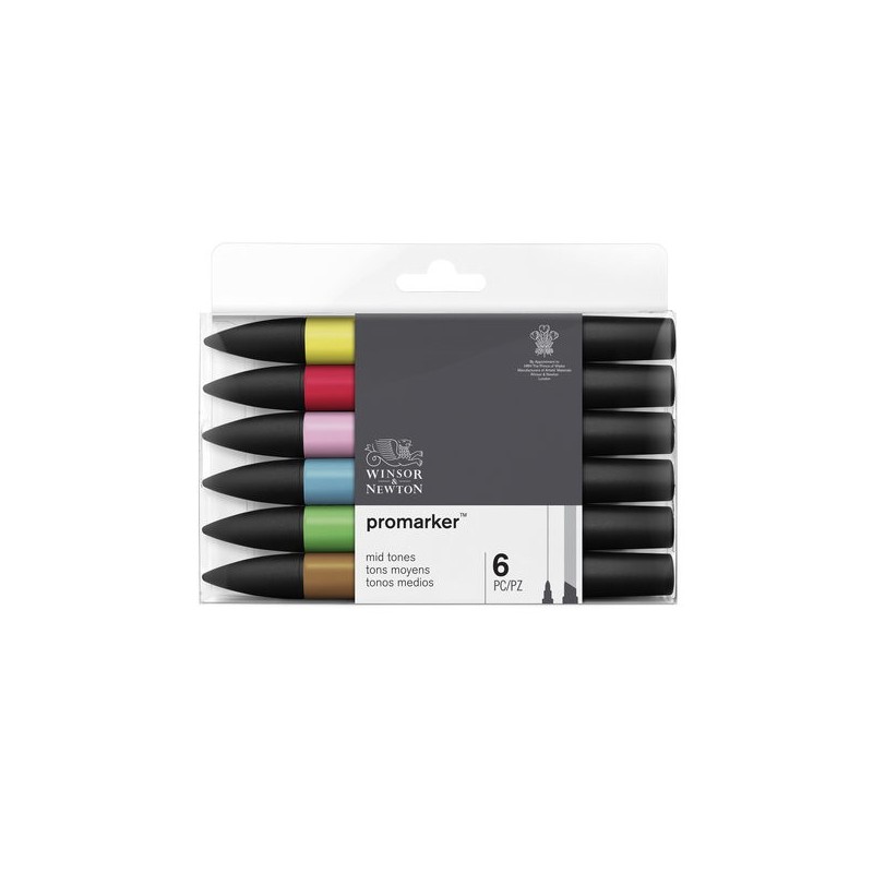 \nFine art shop - Promarker markers Set 6 mid tones | totenart.com