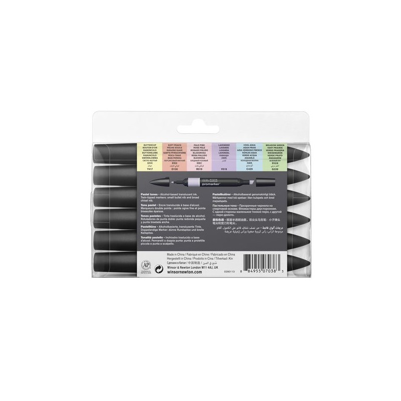 \nFine art shop - Promarker markers Set 6 pastel tones | totenart.com