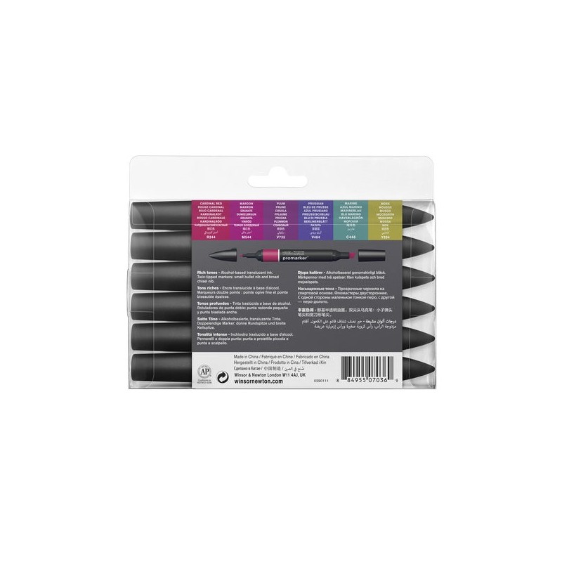 \nFine art shop - Promarker markers Set 6 rich tones | totenart.com
