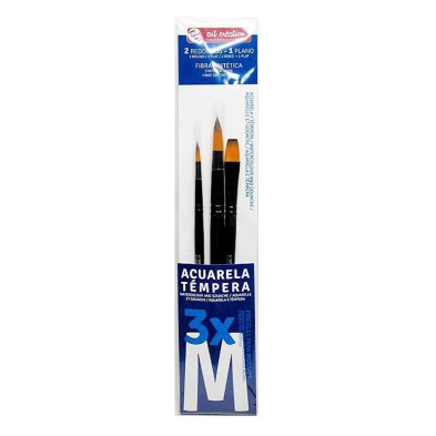 Fine art shop - 3 Watercolor-Temperas Brushes Set M, Art Creation | totenart.com