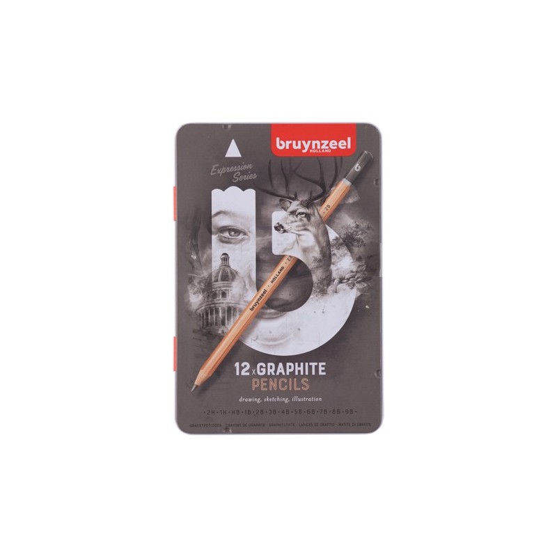 Fine art shop - Box of 12 Graphite pencils Bruynzeel | totenart.com