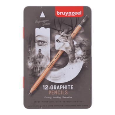 Fine art shop - Box of 12 Graphite pencils Bruynzeel | totenart.com