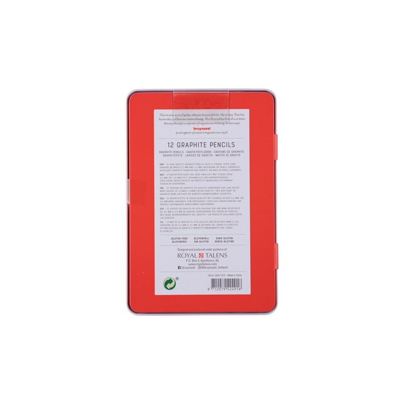 Fine art shop - Box of 12 Graphite pencils Bruynzeel | totenart.com