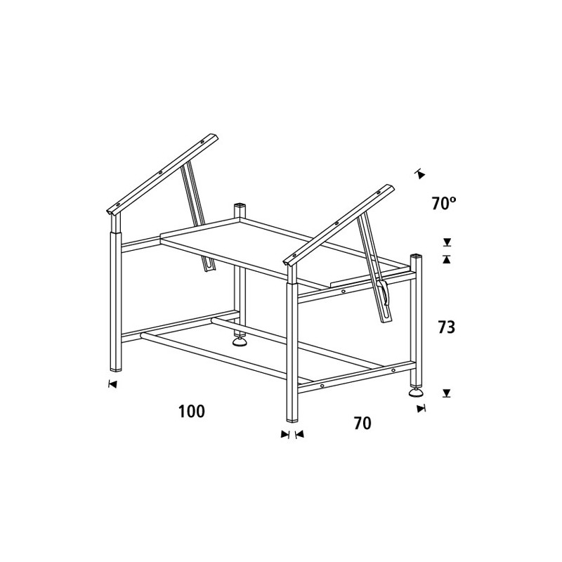 Fine art shop - Adjustable professional drawing table with crank and tray, 100x170 cm. | totenart.com \n