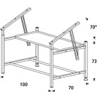 Fine art shop - Adjustable professional drawing table with crank and tray, 100x170 cm. | totenart.com \n