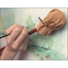 Fine art shop - 90 cm Folding mahlstick, leather head | totenart.com 