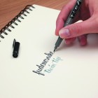 Fine art shop - Tombow Fudenosuke Twin Marker, 2 Soft Tips, Water Based, Black and Gray | totenart.com