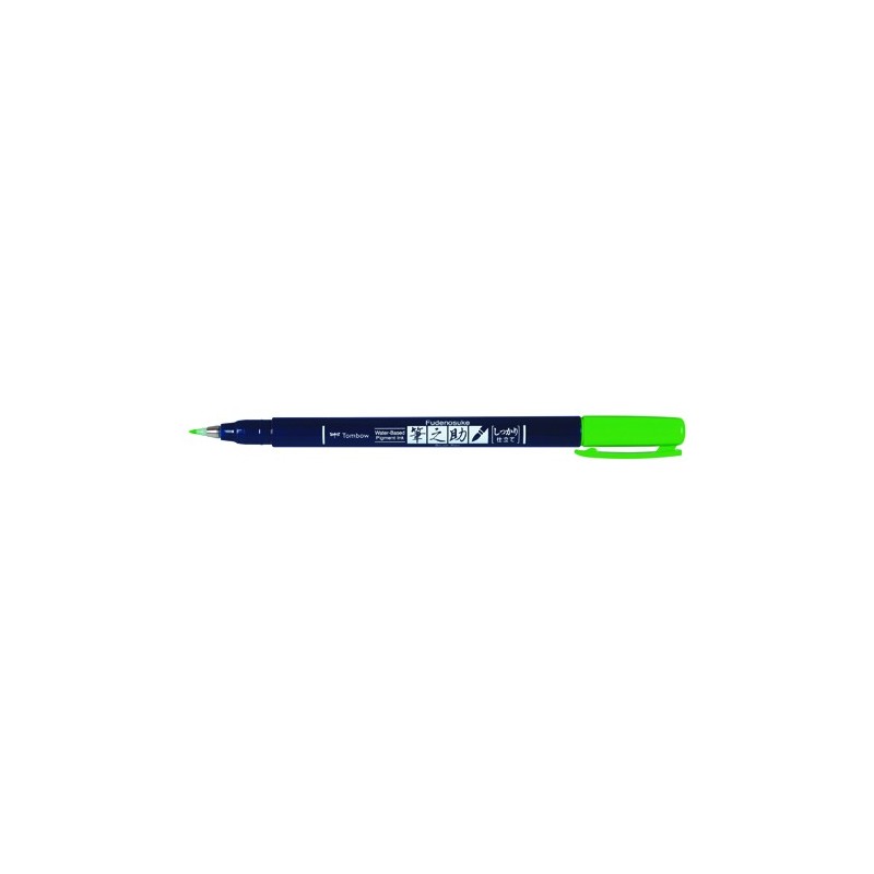Fine art shop - Tombow Fudenosuke Marker, Hard Elastic Tip, Water Based, Green | totenart.com