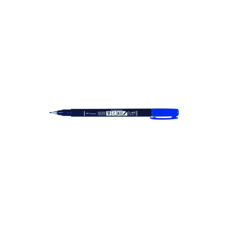 Fine art shop - Tombow Fudenosuke Marker, Hard Elastic Tip, Water Based, Blue | totenart.com