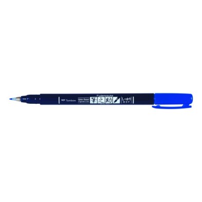 Fine art shop - Tombow Fudenosuke Marker, Hard Elastic Tip, Water Based, Blue | totenart.com