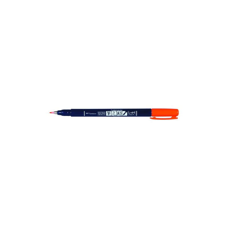 Fine art shop - Tombow Fudenosuke Marker, Hard Elastic Tip, Water Based, Orange | totenart.com