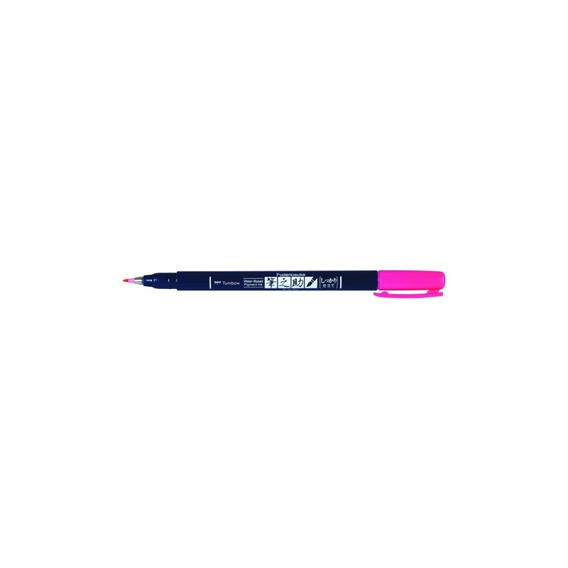 Fine art shop - Tombow Fudenosuke Marker, Hard Elastic Tip, Water Based, Pink | totenart.com