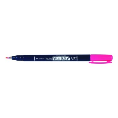 Fine art shop - Tombow Fudenosuke Marker, Hard Elastic Tip, Water Based, Pink | totenart.com