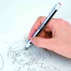 Fine art shop - Tombow MONO ZERO Precision eraser, round tip 2.3 mm. white/blue/black | totenart.com
