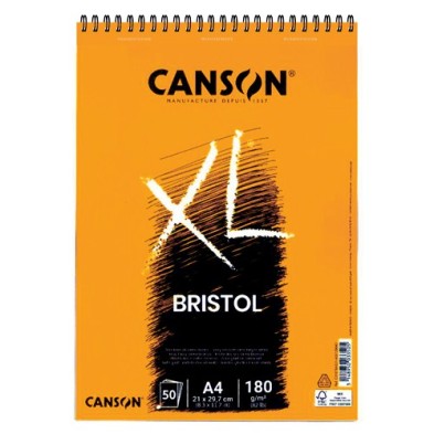  Fine art shop - Bristol Illustration Canson XL Pad, 50 sheets, 180 gsm, A4 (rings) | totenart.com