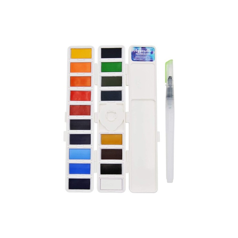 Fine art shop - Palette Nomad Watercolors, 18 cores, ART & GO | totenart.com