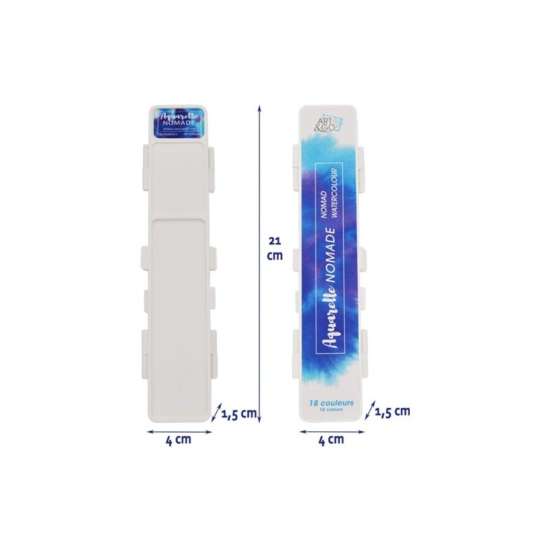 Fine art shop - Palette Nomad Watercolors, 18 cores, ART & GO | totenart.com