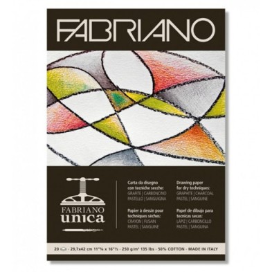  Fine art shop - Pad Fabriano Unica 250 gr, 29.7x42cm (A3), 20 s. (white) | totenart.com